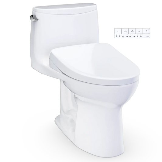 TOTO Ultramax WASHLET+ S7A 1.28 GPF Universal Height Toilet MW6084736CEFG#01
